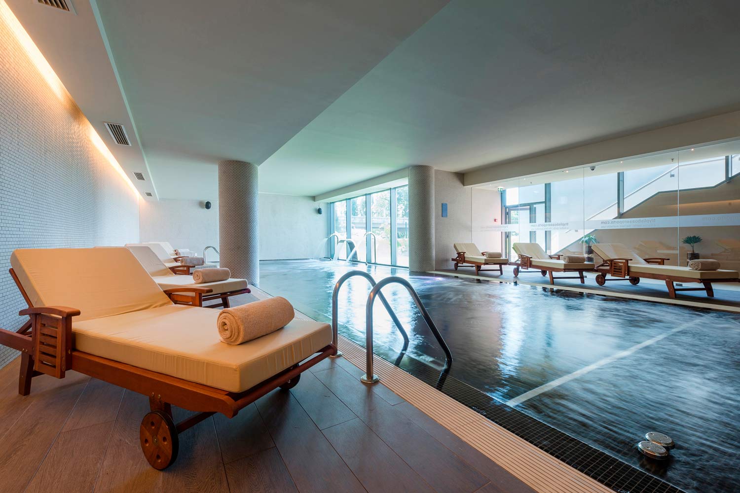  Indoor hotel pool area 