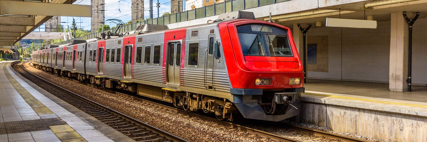 Lisbon Urban Train of the CP 2300/2400 series, stopped at Campolide Station.