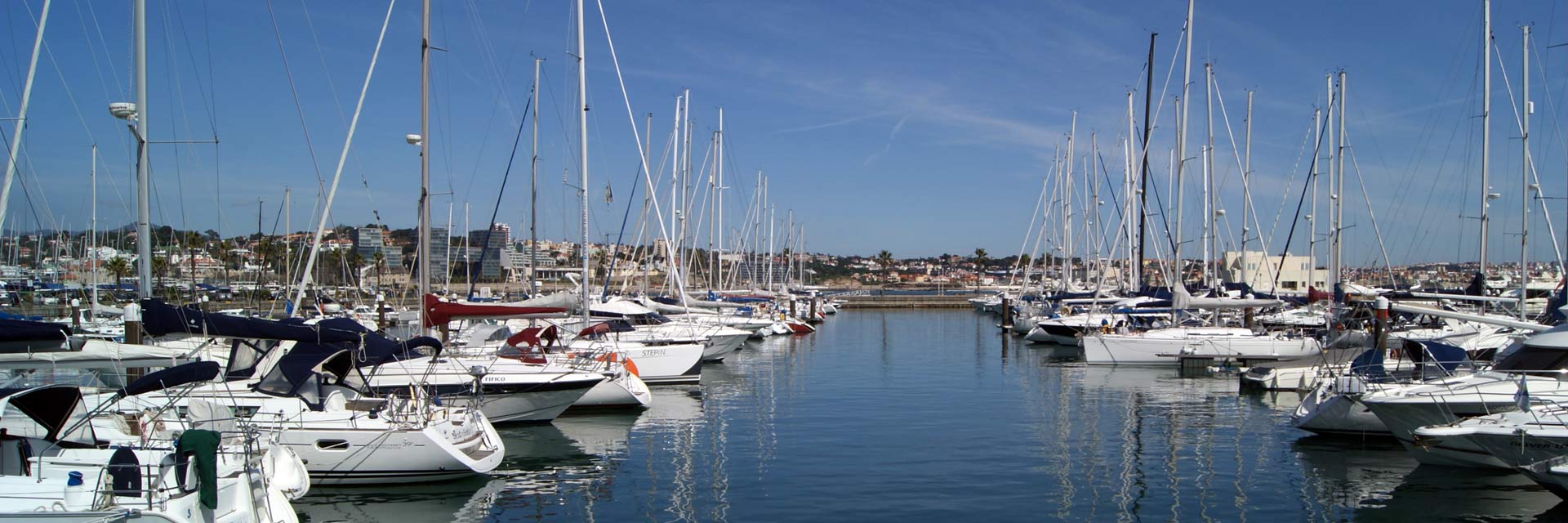 Cascais Marina with boats docked.