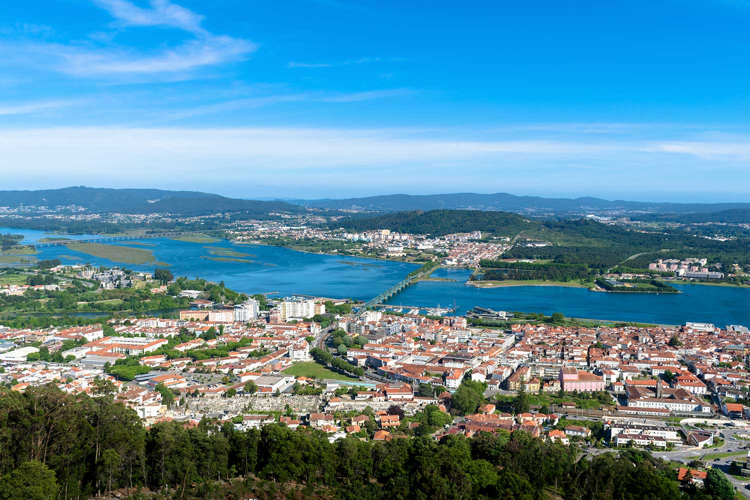 Vista aérea da cidade de Viana do Castelo.
