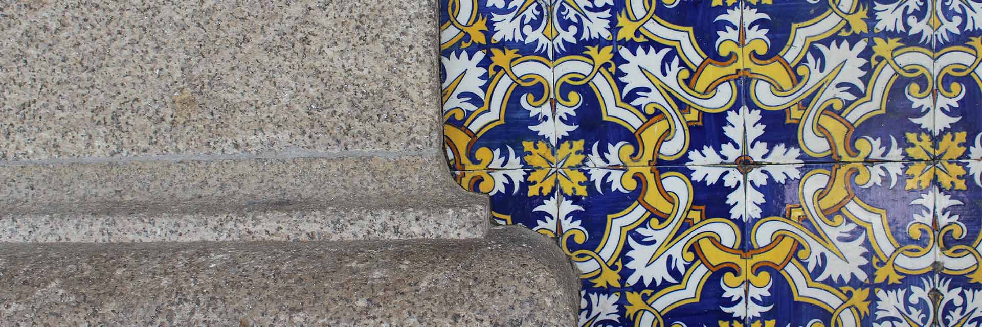 Detail of tile and stone from the station building.